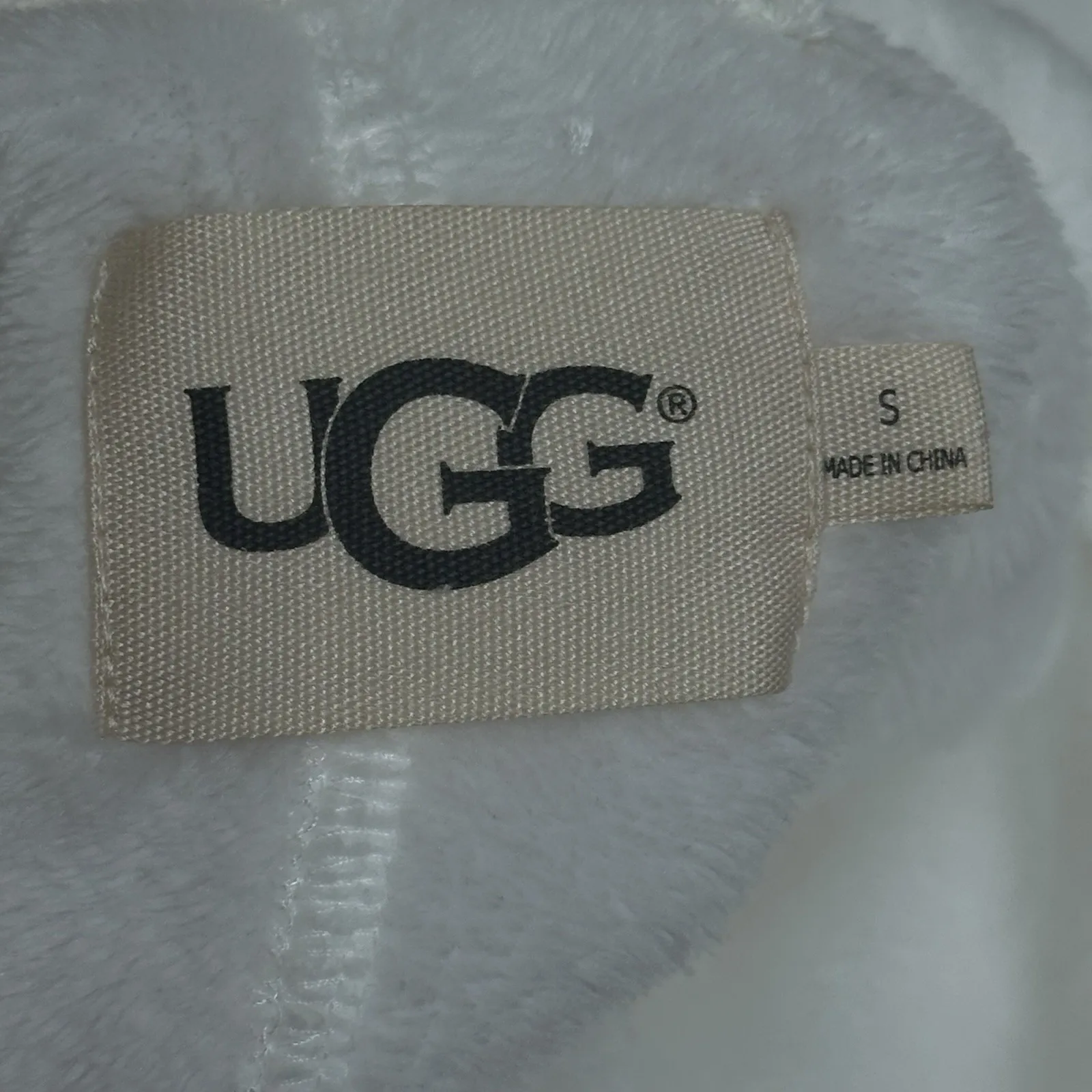 UGG Sweater Womens Size Small White Long Sleeve Open Front Cardigan Pockets - Image 10