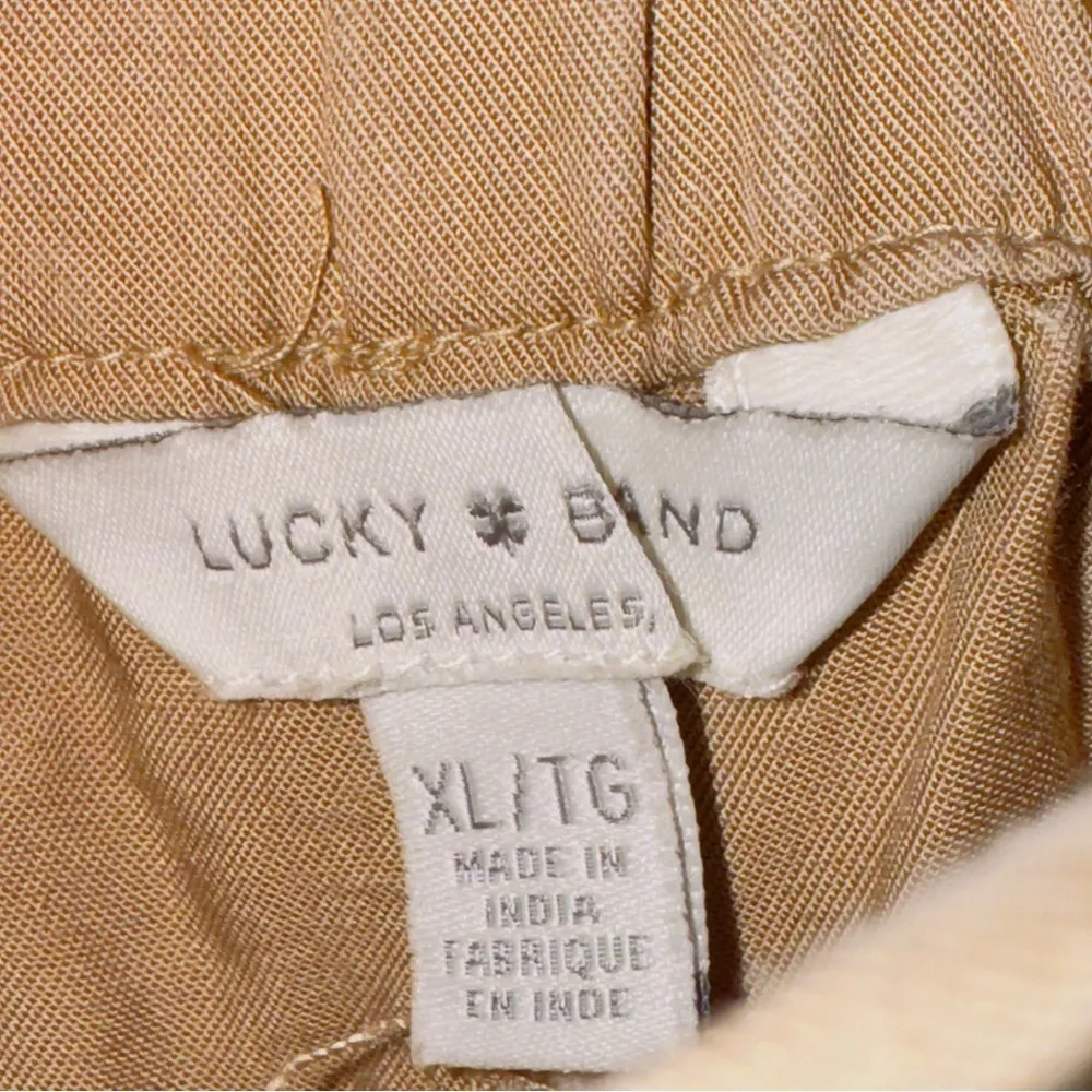 Lucky Brand Brown High Waisted Elastic Waistband Stretchy Casual Shorts size XL - Image 3