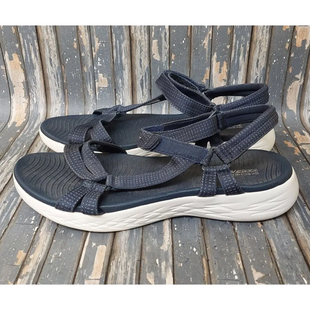 SKECHERS On the Go Blue Strappy Flat Walking Trekking Sport Sandals Size 10 - Image 4