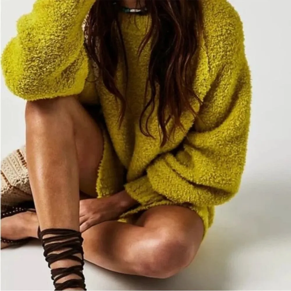 NWOT Free People Teddy Sweater Tunic Green xs - Image 5