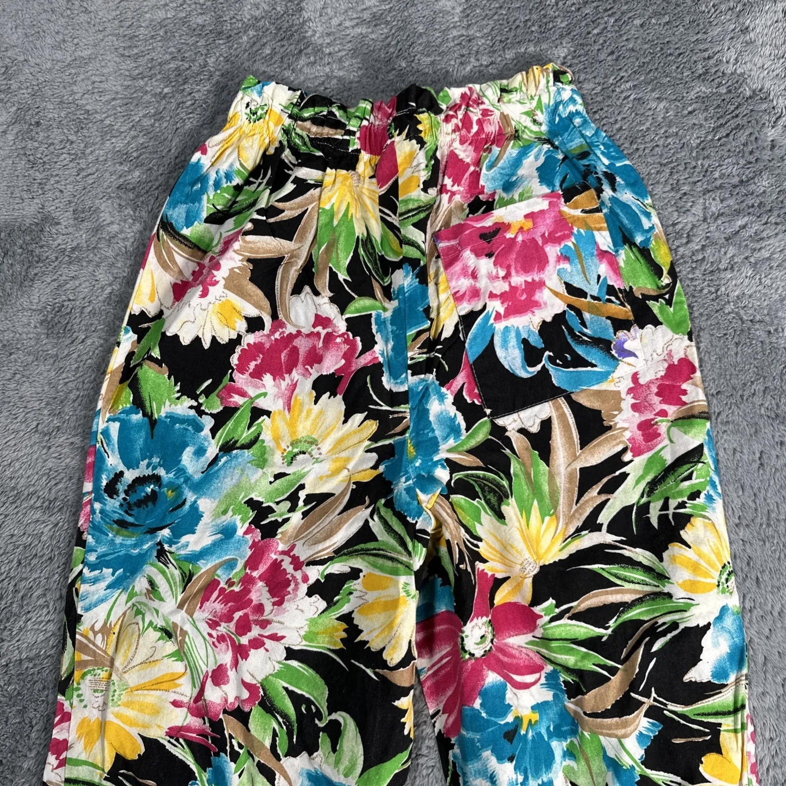 Vintage Tropical Tiki Pants Women's Size Small 9/10 Jerry Leigh California USA - Image 12