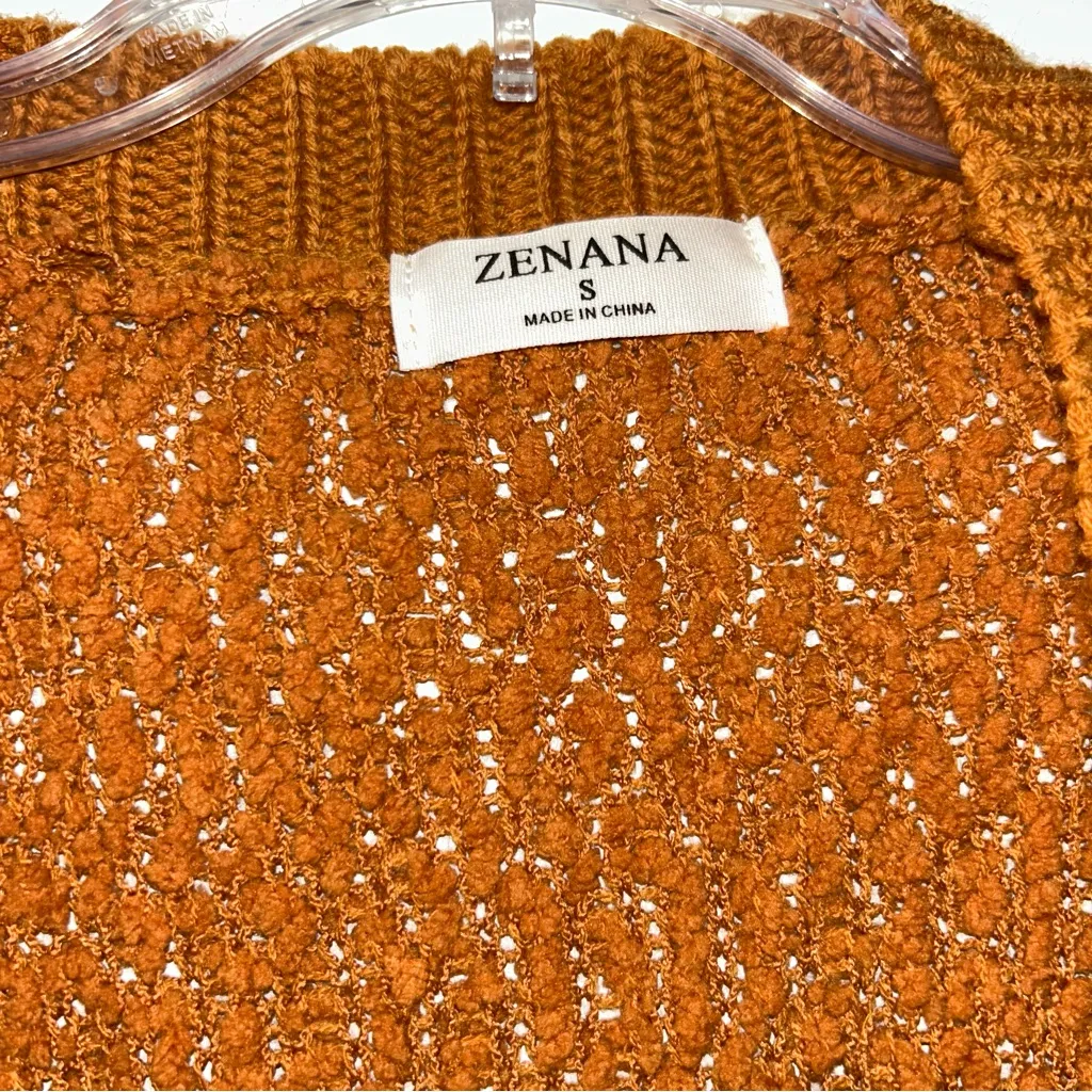 Zenana Outfitters Women's Cardigan in Rich Brown - Image 2