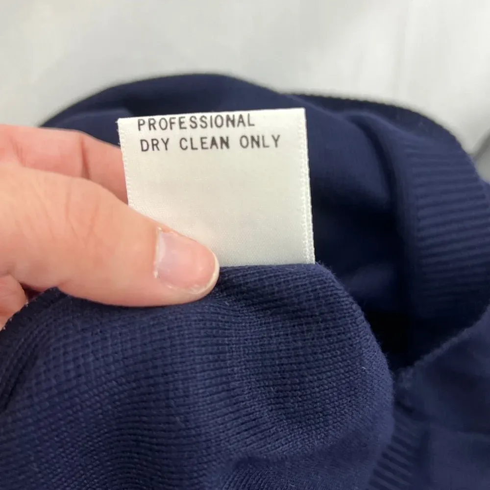 Women's Vintage St. John Sport By Marie Gray Pencil Knot‎ Skirt, Size 2, Navy Blue - Image 6