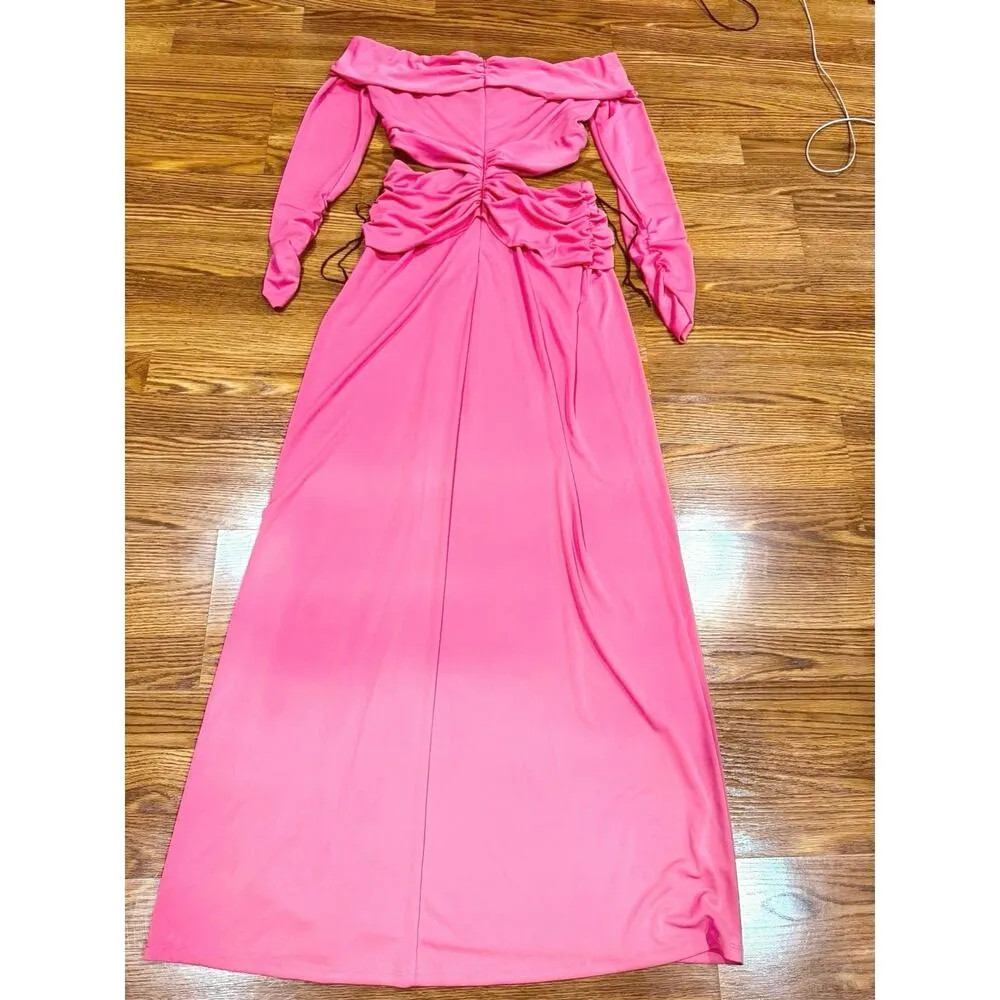 DUNDAS X REVOLVE Elowen Cut out Maxi Dress in Hot Pink L Size L - Image 10