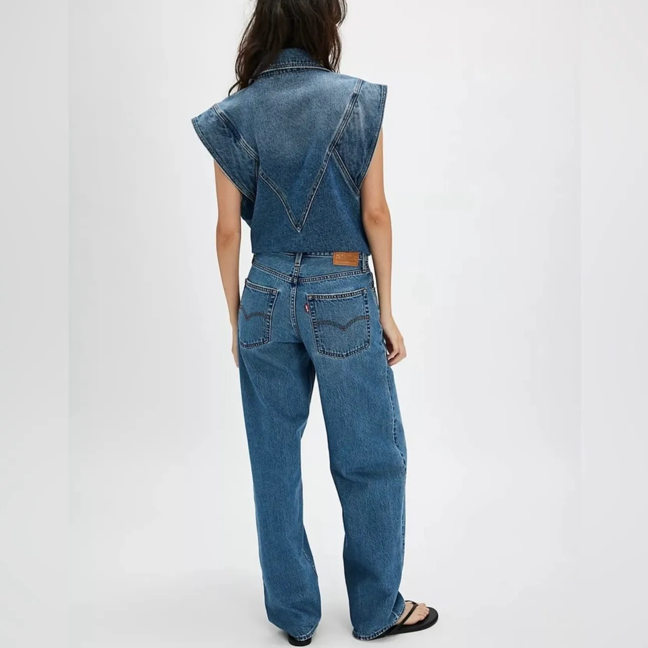 Levi’s Women’s Baggy Dad Jeans Own It Stone Wash 27x32 NWT - Image 3