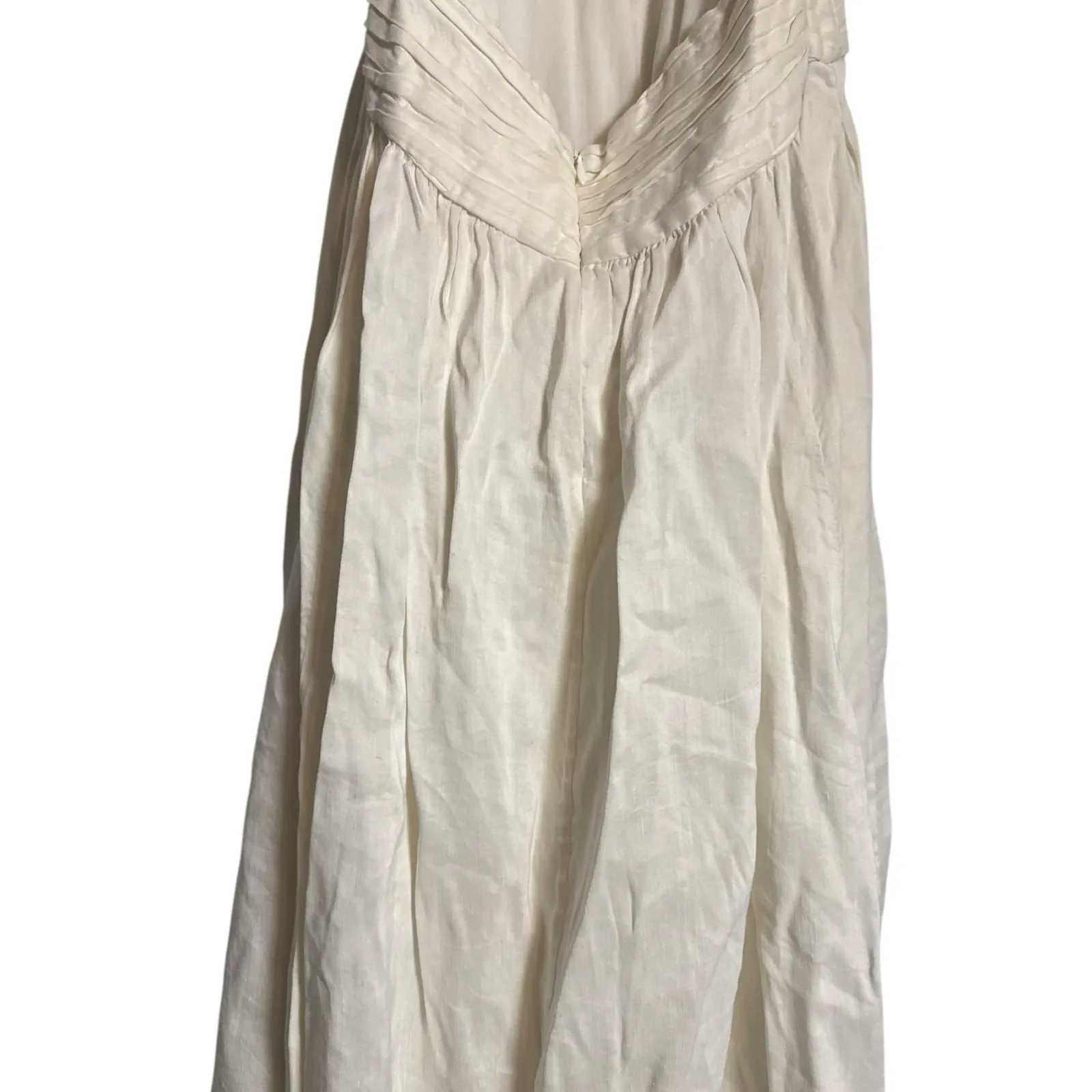 Aje Introspect Ivory White Cut Out Pleated Linen Blend A - Image 16