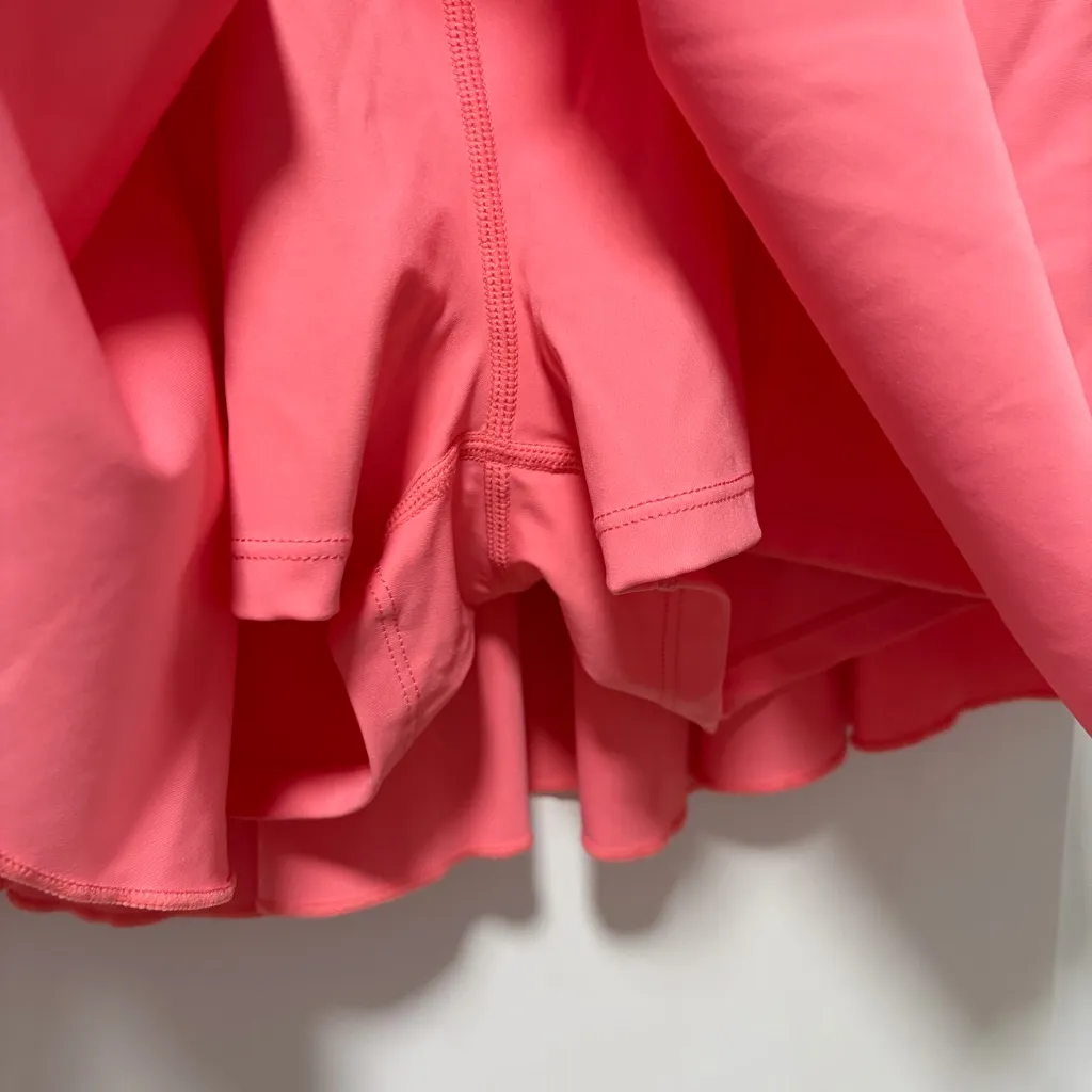 Halara Cloudful Air Crossover Waist Skort NWT size Small in Coral Pink Tennis - Image 2