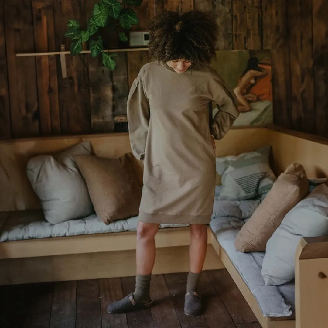 The Simple Folk The Women's Oversized Sweater Dress Walnut - Image 2