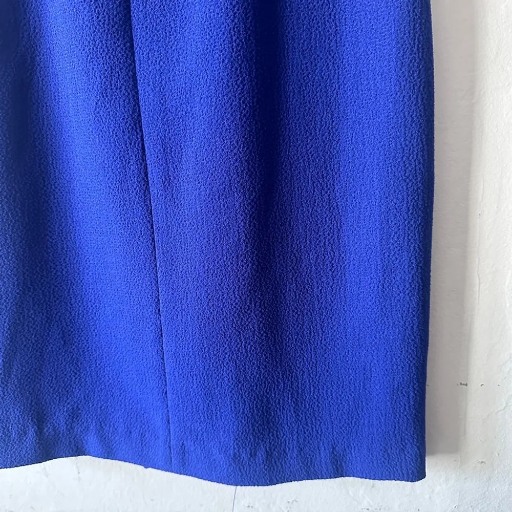 Black Halo Jackie O Blue Dress 8 | Holiday Party | Winter Wedding - Image 6