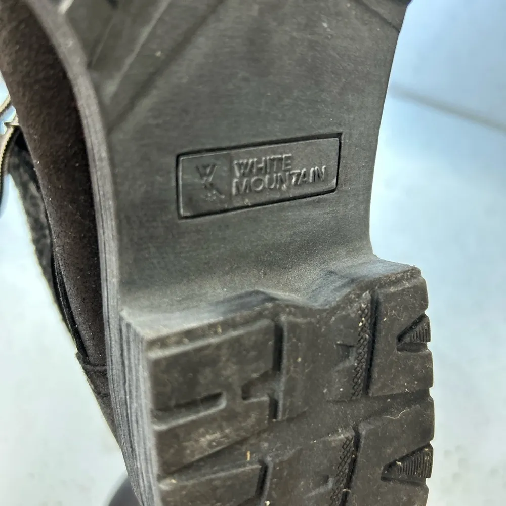 White mountain women’s Sandro leather closed toe ankle boots size 7.5‎ black - Image 9