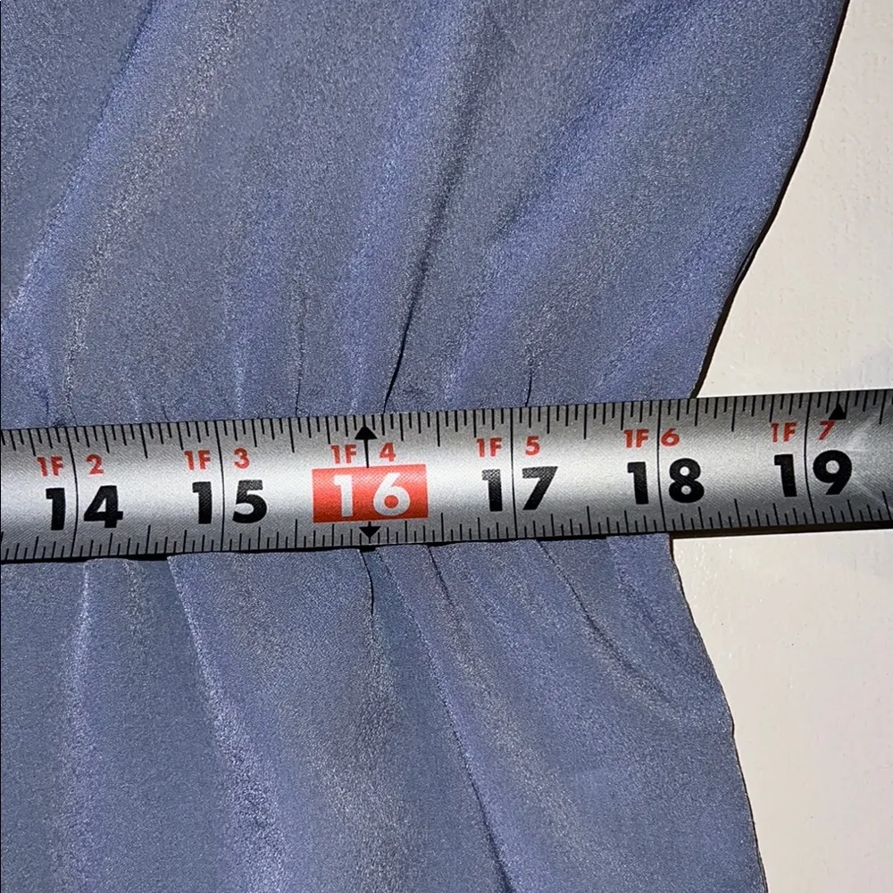 Nine West Blue Buttoned Peplum Blouse - Image 9