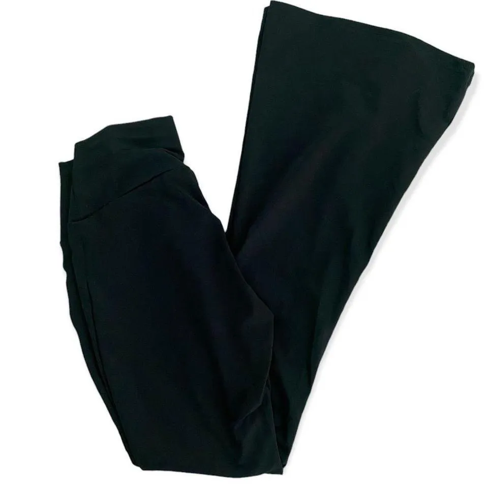 SZ S 90s Low Rise Ruched Flare Leg Pants - Image 5