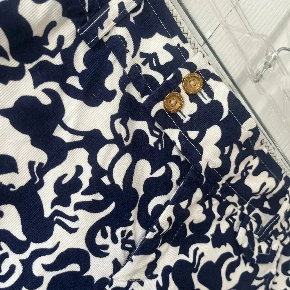 Lilly Pulitzer Horse Of Course + Floral Corduroy Capris Palm Beach Fit Size 4 - Image 16