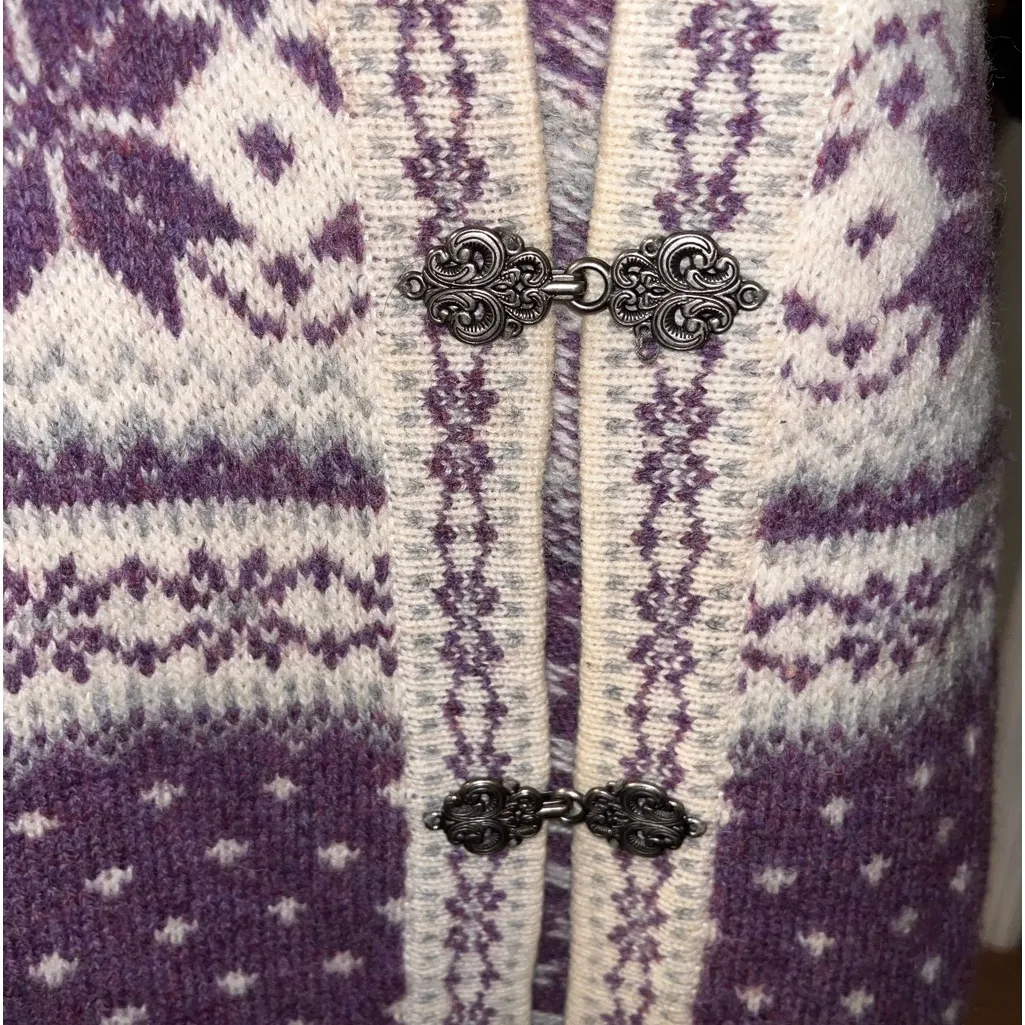 Susan Bristol fair aisle, wool sweater, cardigan, size extra small - Image 5