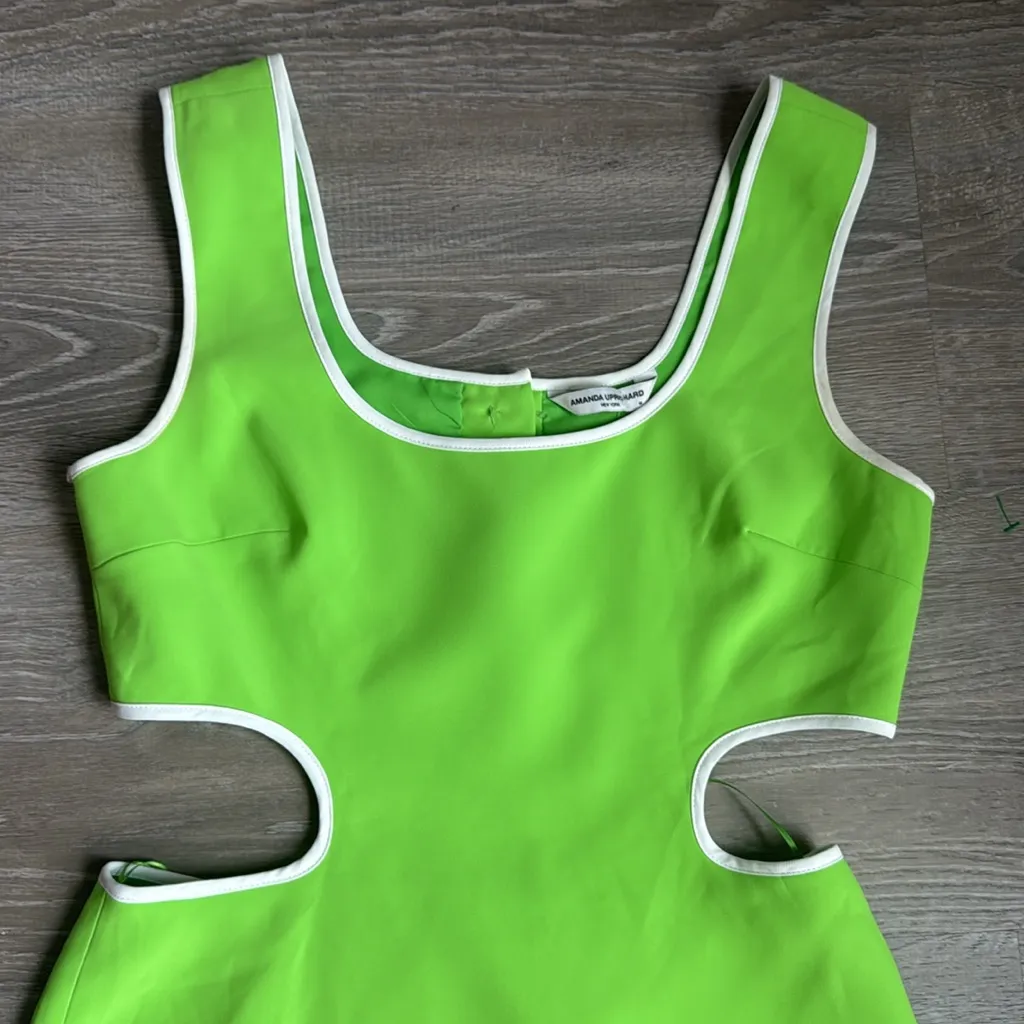 Amanda Uprichard  Beeba Dress Apple Medium - Image 6