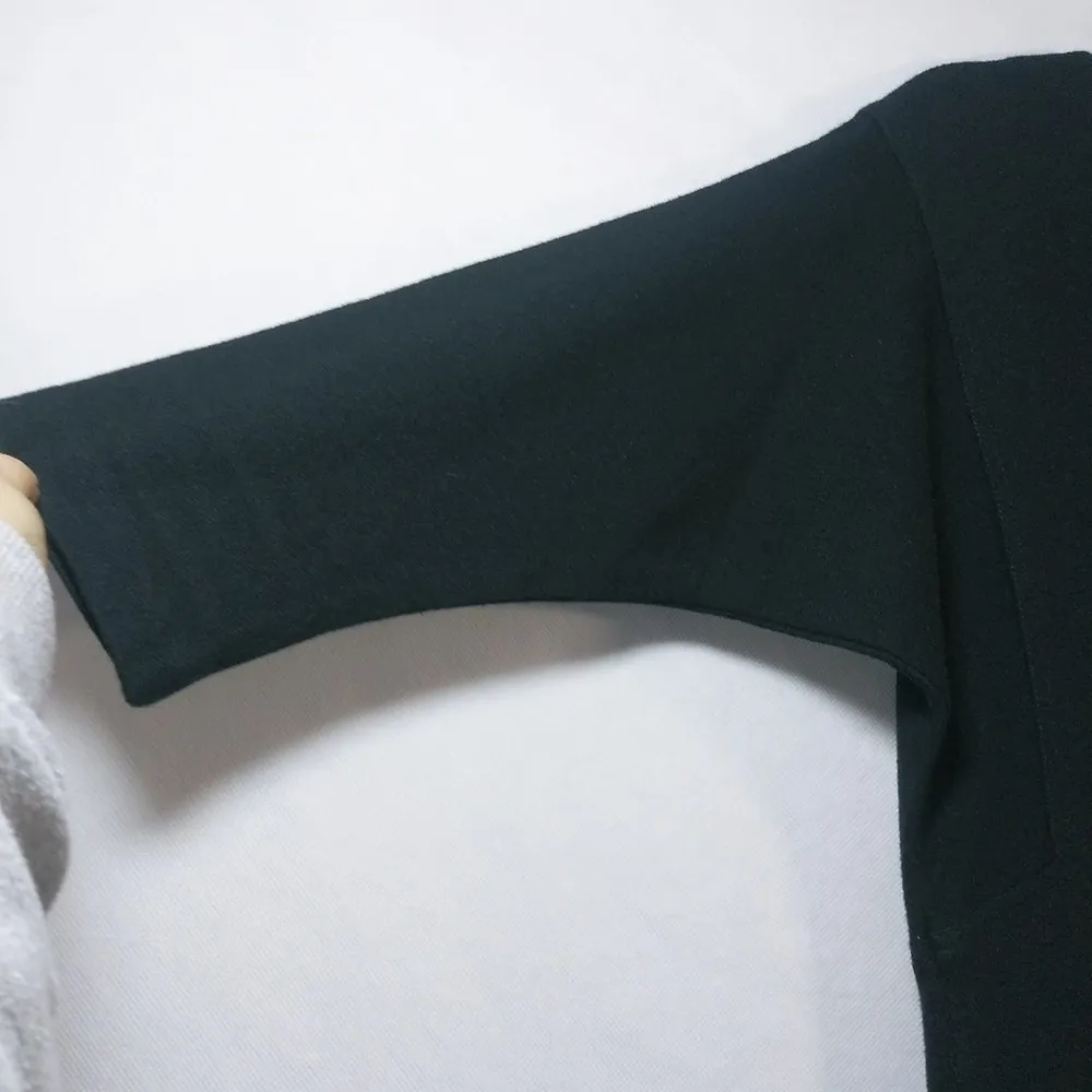 Vintage Chinchilla By Shuet Young Black Wool Dress Size M Size M - Image 3