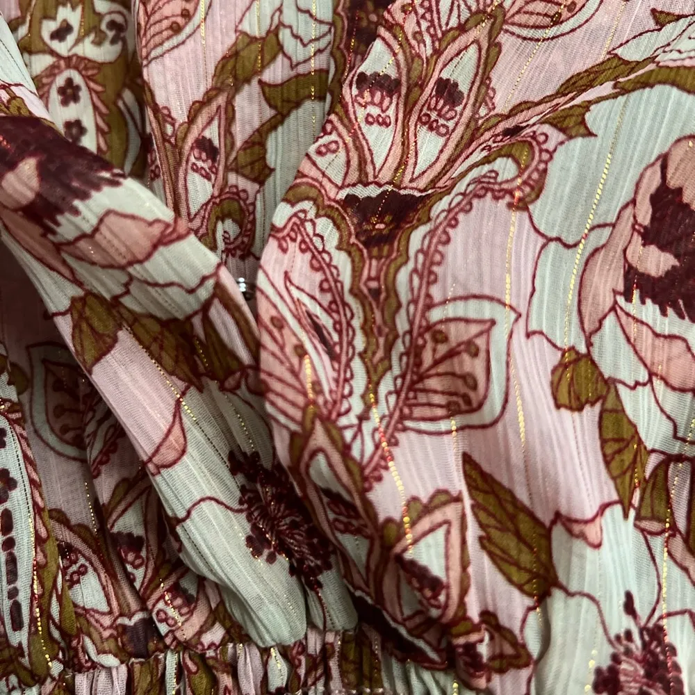 Misa Los Angeles Chiara Dress in San Lorenzo Flora Metallic Print | Medium - Image 7