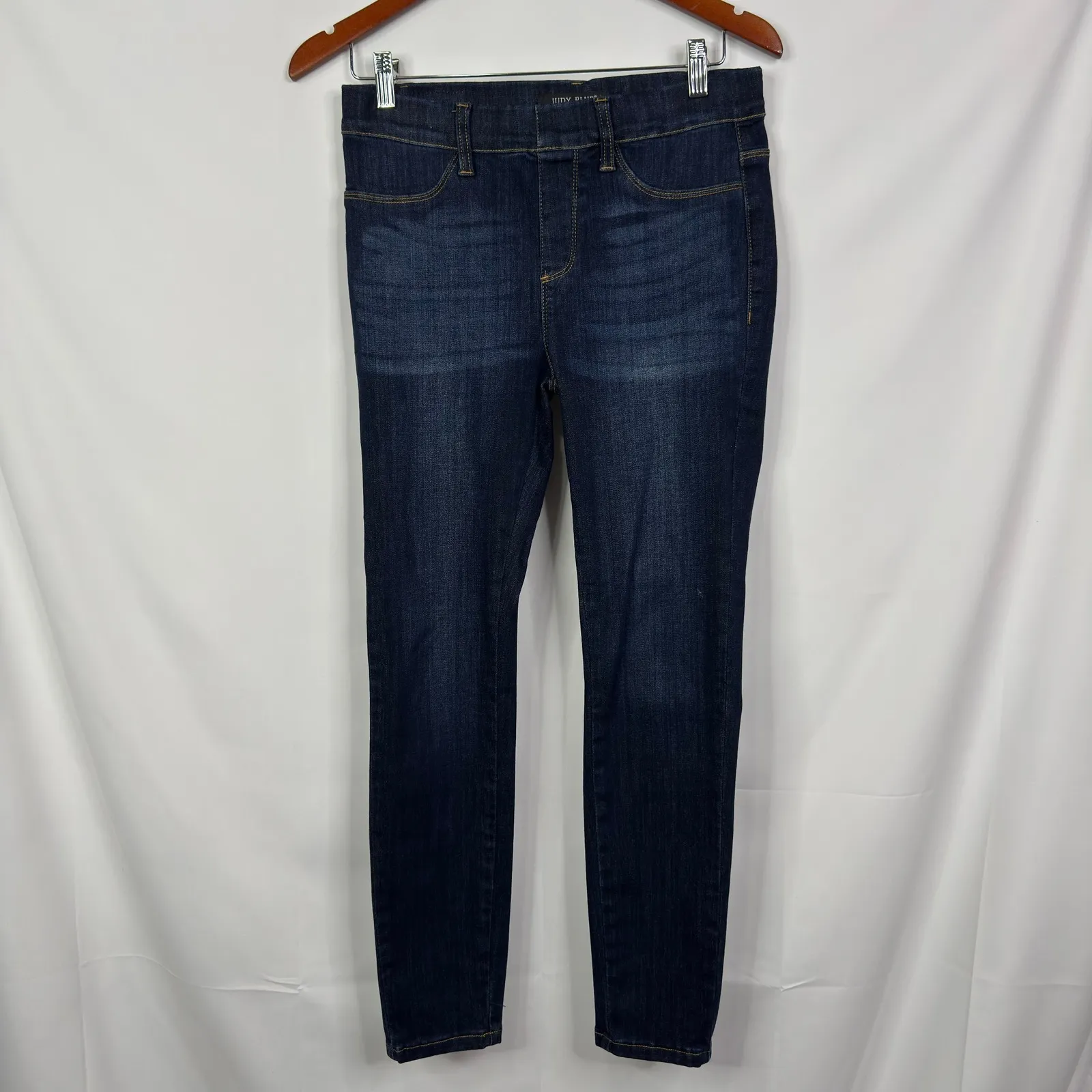 Judy Blue Pull On Skinny Jegging Fit Dark Wash Jeans Women Size 7 28 JB6846 - Image 8