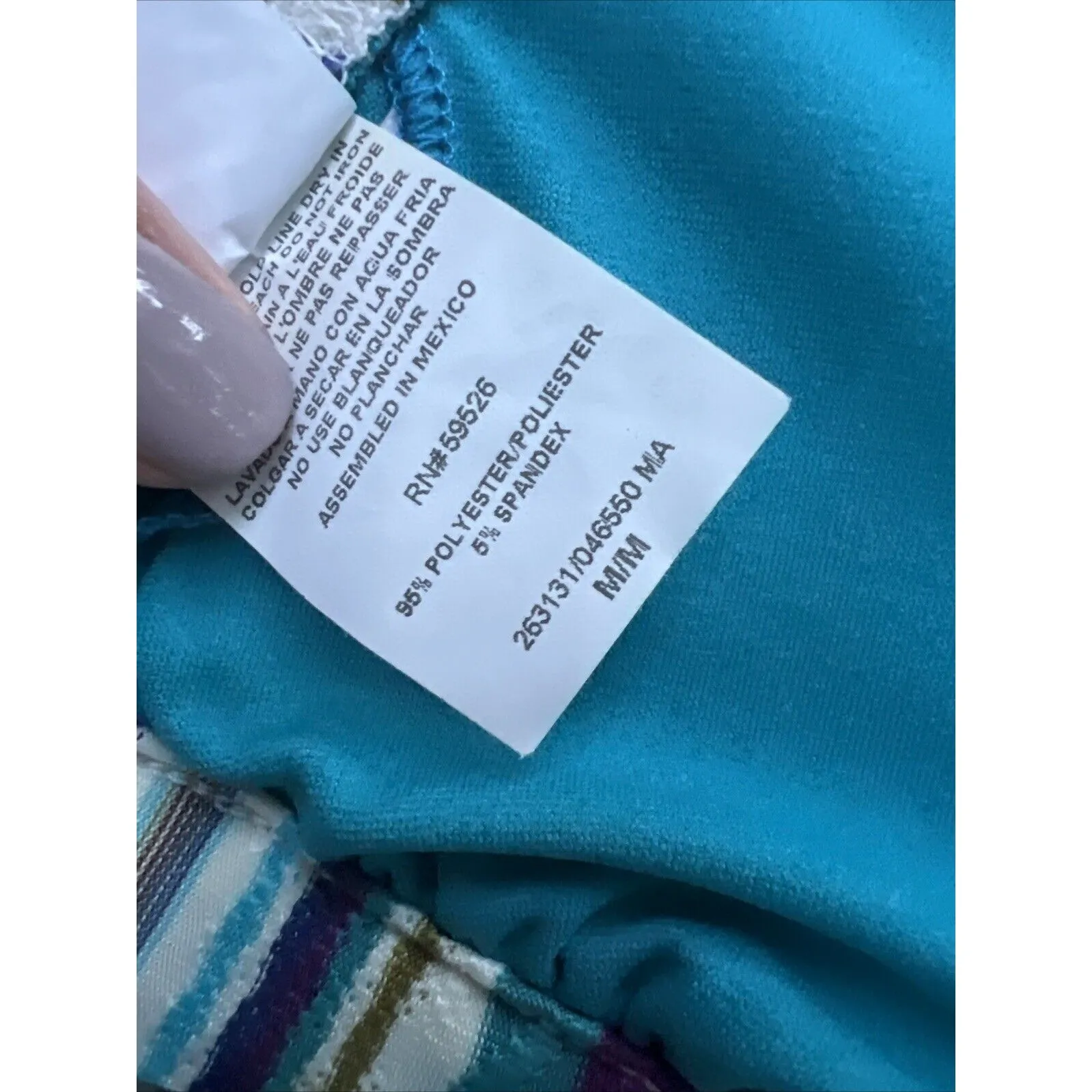 Lucky Brand bikini top Medium‎ halt blue halter embroidered swimsuit Purple - Image 5