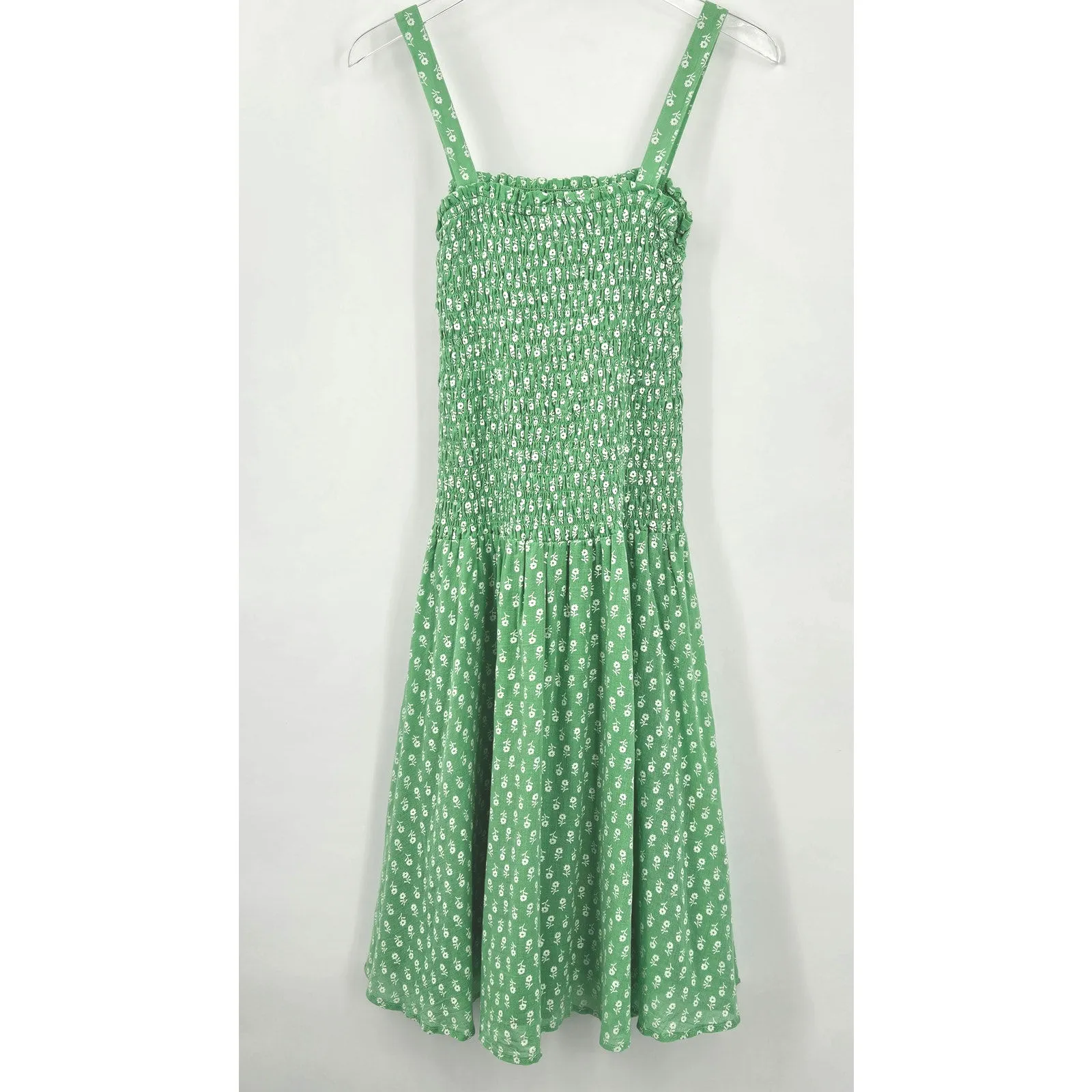 Hatch The Evie Dress Maternity Stretch‎ Green Ditsy Batik Summer Floral Size M - Image 10
