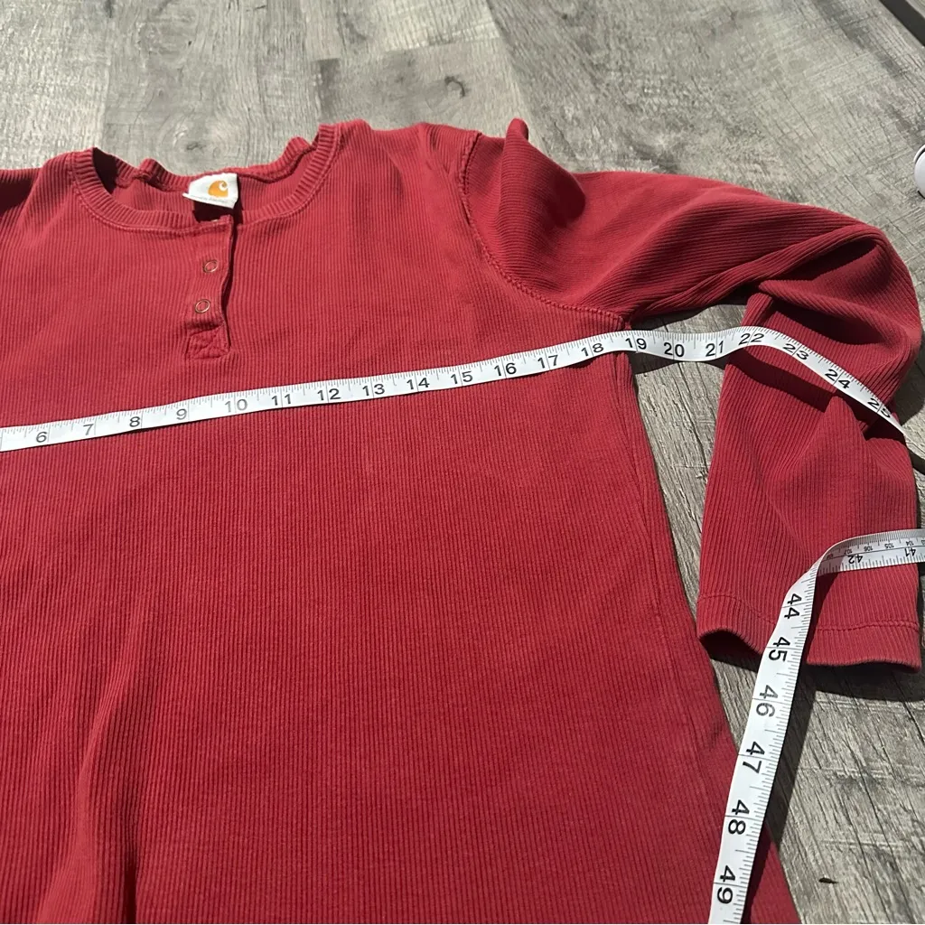 Carhartt Women's Loose Fit Heavyweight Long Sleeve T-Shirt Red XL workwear - Image 7