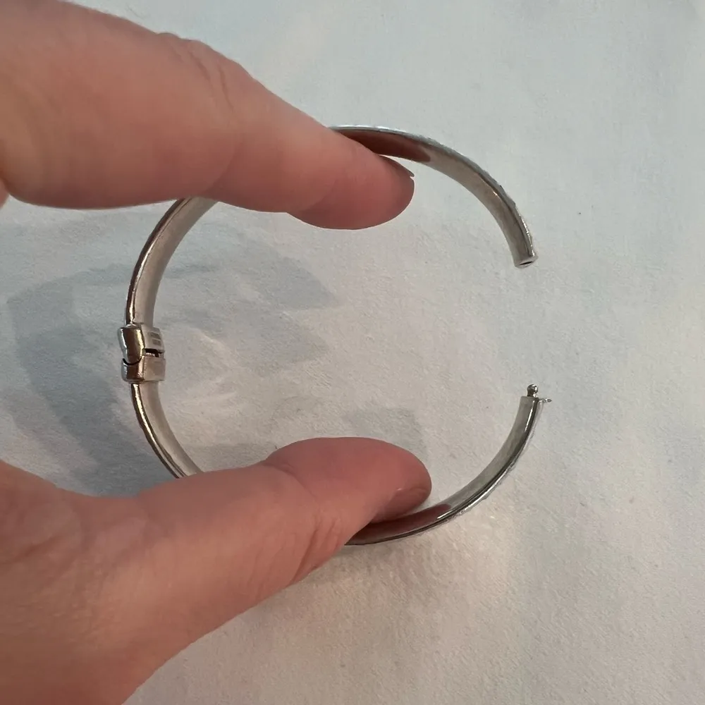 Sterling Silver 925 Diamond Cut Solid Bracelet Bangle 40g - Image 7