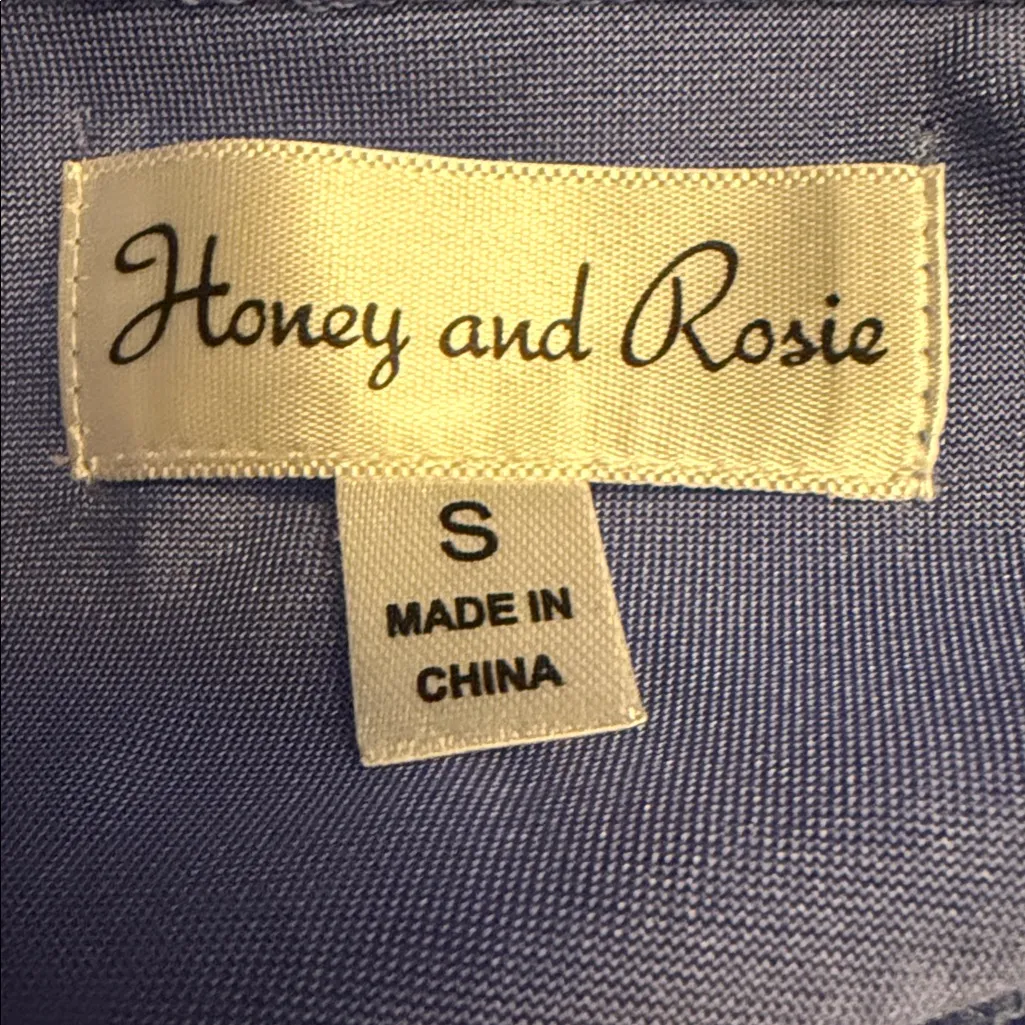 Honey & Rosie Cornflower Blue Maxi Slit Dress Size Small - Image 6