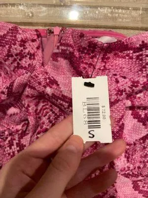 Hot Pink Snakeskin Romper - Image 3