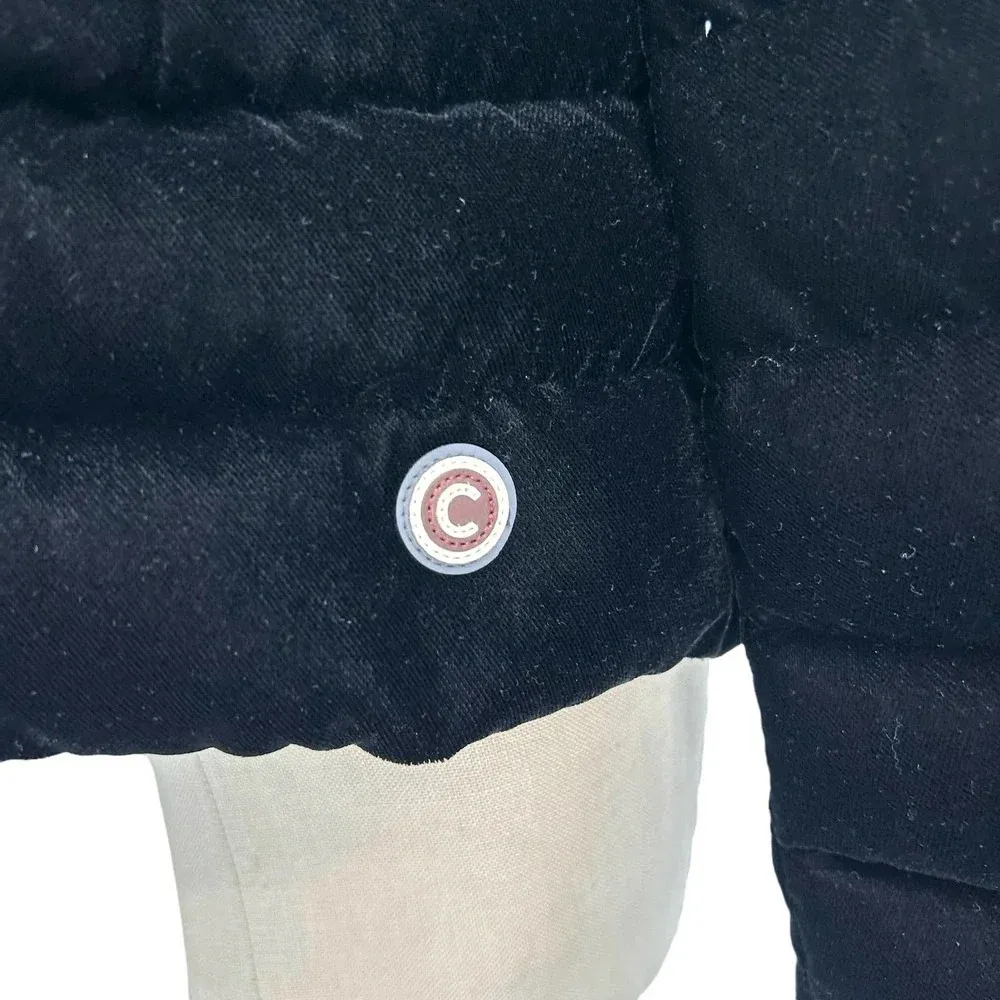 COLMAR ORIGINALS Black Velvet Puffer Jacket Duck Down‎ Size 46 / US 10 - Image 7