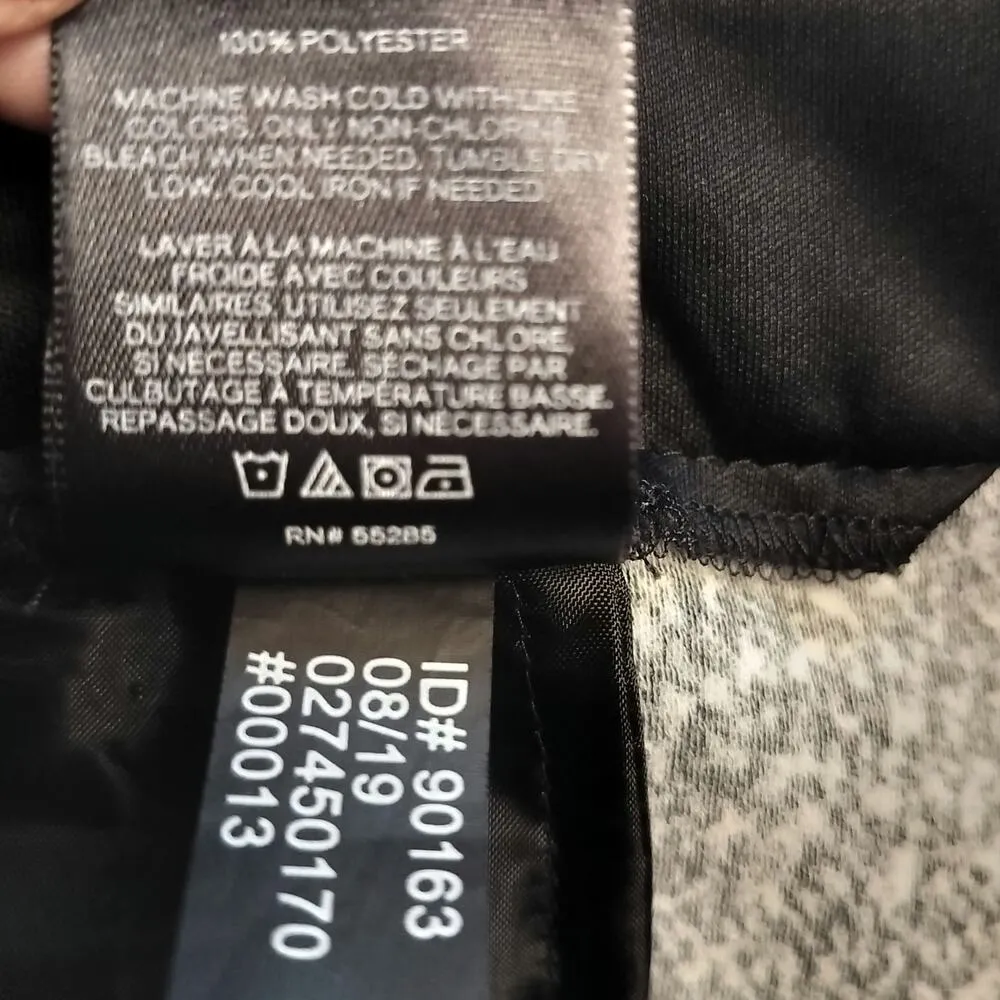 Express Size 2 Ankle High Rise Tie Belt Waist Black White Print Pants - Image 5