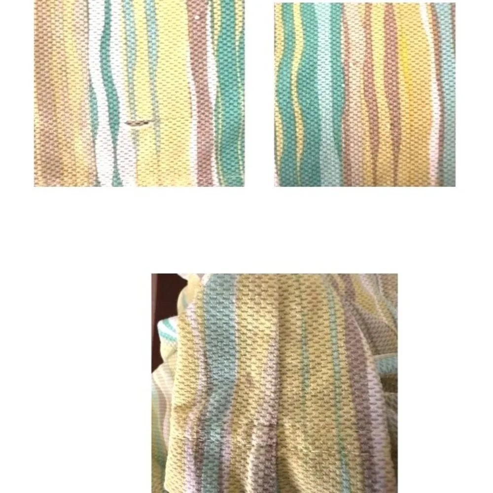 Vintage Kaelin Top Sz M Striped Sleeveless Tennis Pickleball Golf Shelf … - Image 12