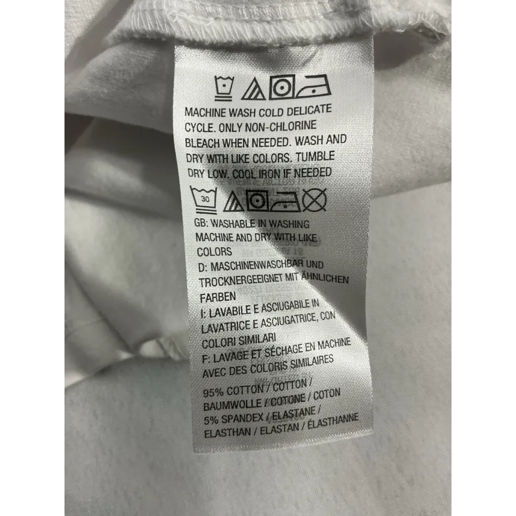 Womans. D & Co Essentials 1 X Short Sleeve Peekaboo T Shirt White Size 1X - Image 4