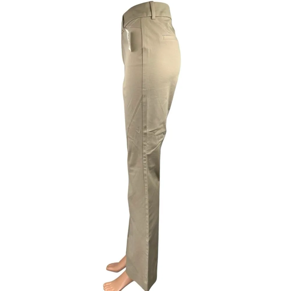 NEW Old Navy Pixie Flare Beige Khaki High Rise Bootcut Chino Trousers Pants Sz 8 - Image 2