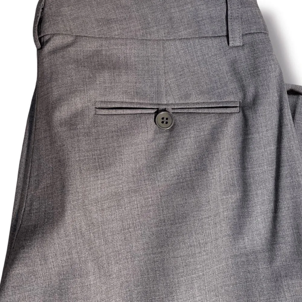 Theory Emery Brown Wool Blend Wide-Leg Tailored Trousers Size 6 Business Office - Image 4