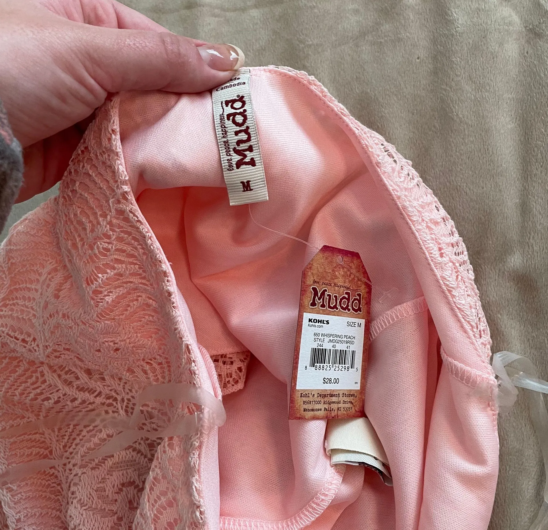 Pink Lace Tank Top Crop Top - Image 5