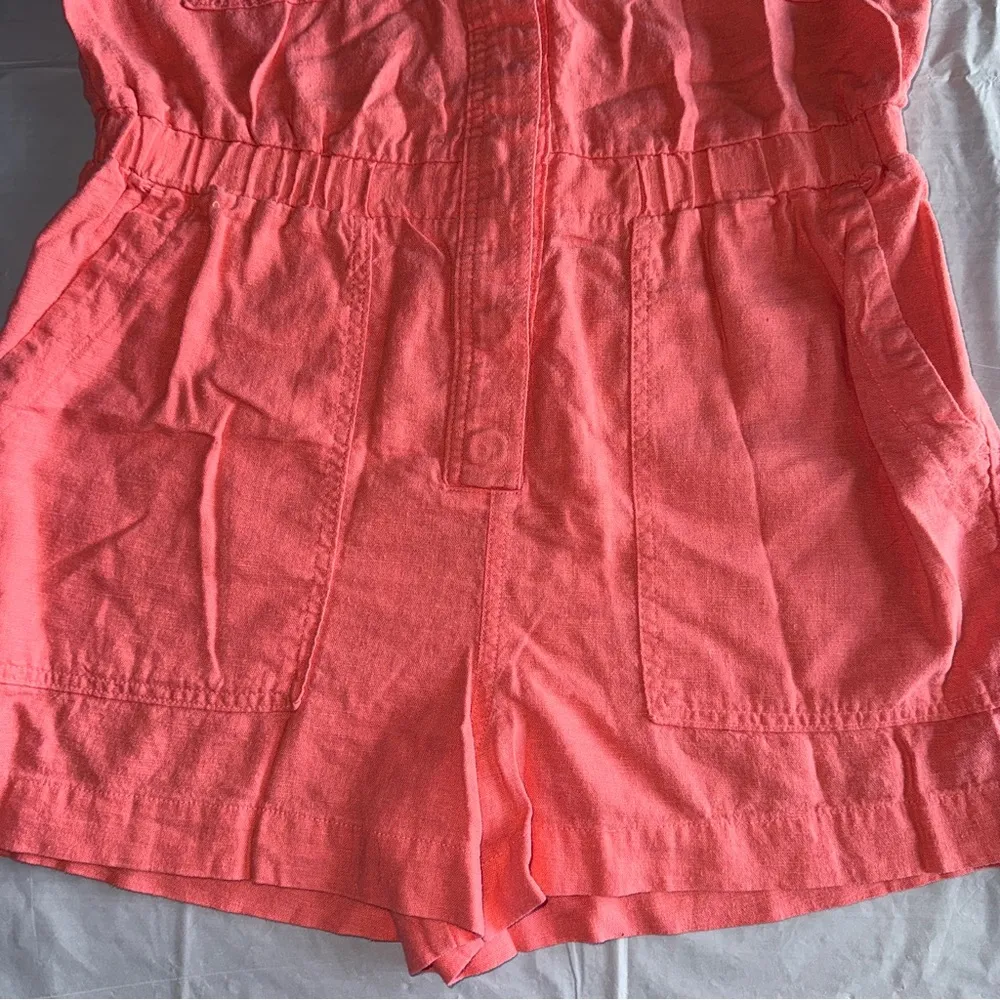 Universal Threads Universal Thread Coral Button-Down Romper‎ - Image 2