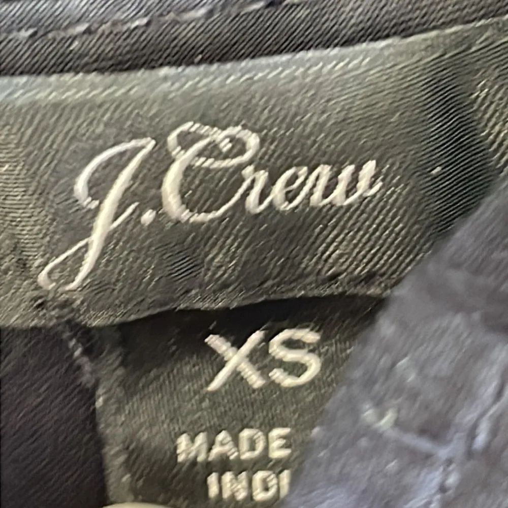 J.Crew Black Ruffle Neck Peasant Long Sleeve Eyelet Top - Image 6