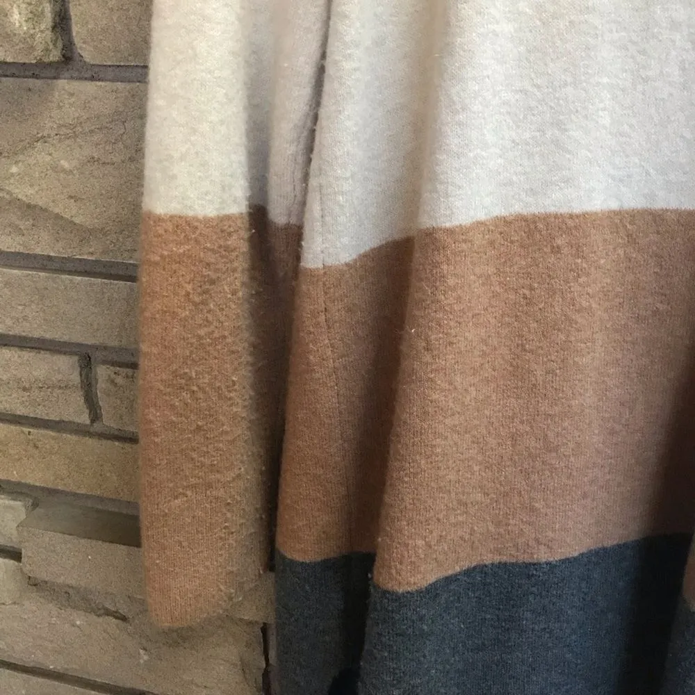 Madewell KENT COLORBLOCK CARDIGAN IN ANTIQUE CREAM Tan Medium Alpaca Wool - Image 9