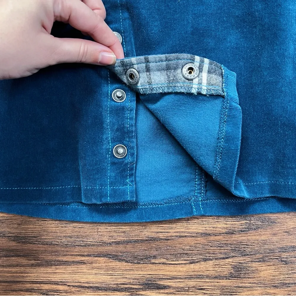 KUHL • Streamline Skirt corduroy mini Marine Blue stretch pinwale snap a-line - Image 5