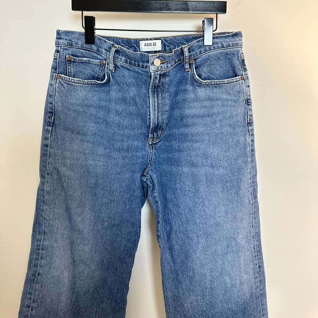 AGOLDE Harper Relaxed Straight Leg Jeans in Wash Forum Size US 31 - Image 5