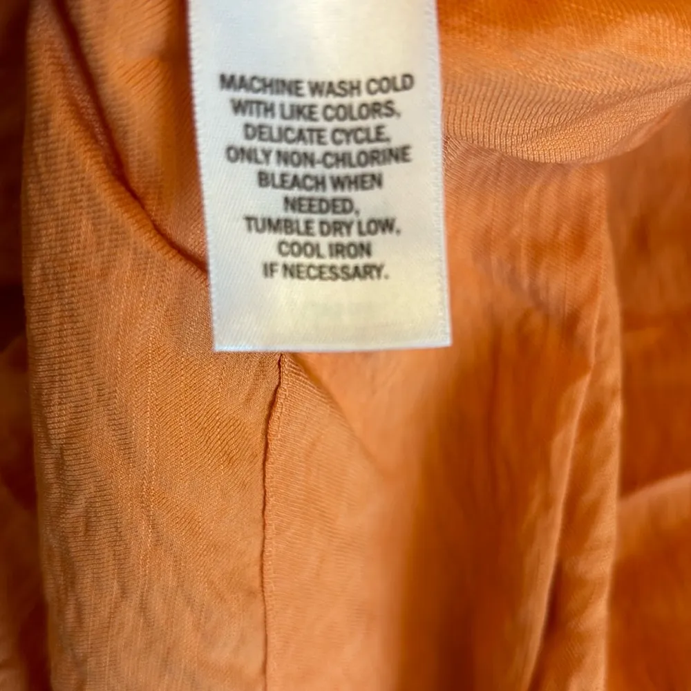 Ophelia Roe Shirt Dress Orange Women Size Large - Image 5