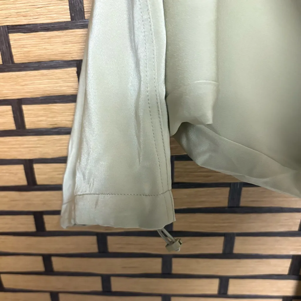 Joie‎ Light Green Satin Cargo Pants Size 6 - Image 6