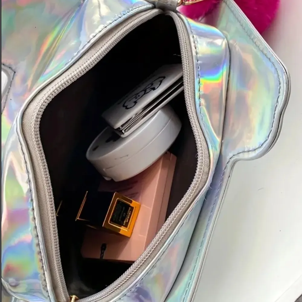 Ice Cream Truck Novelty Purse with Purple embroidered Crossbody Strap Pink - Image 7