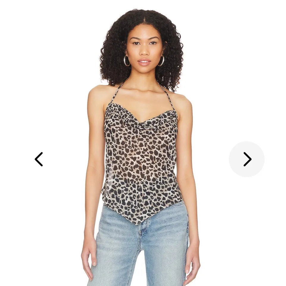 New! Lovers + Friends Revolve Boa Top Sumi Leopard Size Small‎ $108 - Image 2