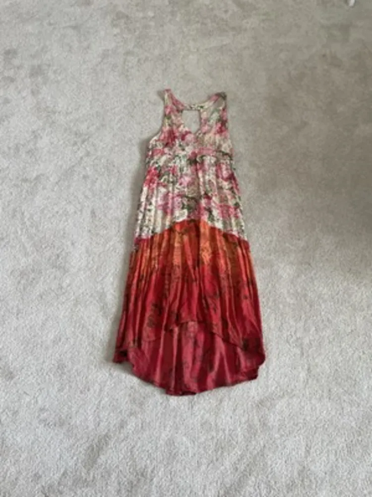 Angie‎ High Low Dress Womens L Pink Festival Brunch Resort Coastal Cruise Beach - Image 10