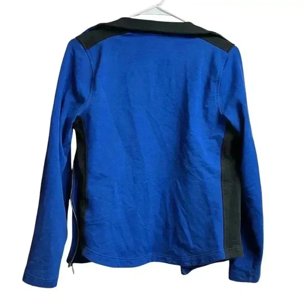 Lauren Ralph Lauren Color Block Zip Front Cotton-Blend Jacket Medium - Image 16