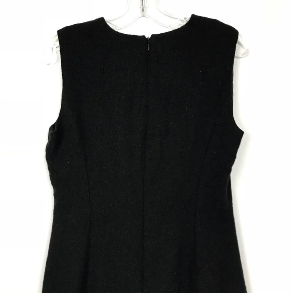 Ralph Lauren Collection Purple Label Black Wool Dress Sz 10 - Image 7