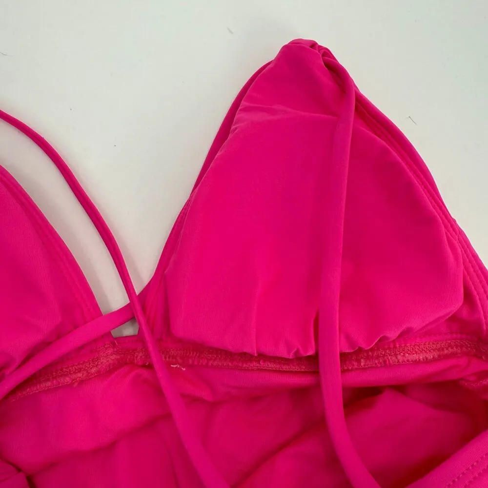 LA BLANCA Tankini Top Size 4 Pink NWT Island Goddess Pop Pink Crossback Strappy - Image 16