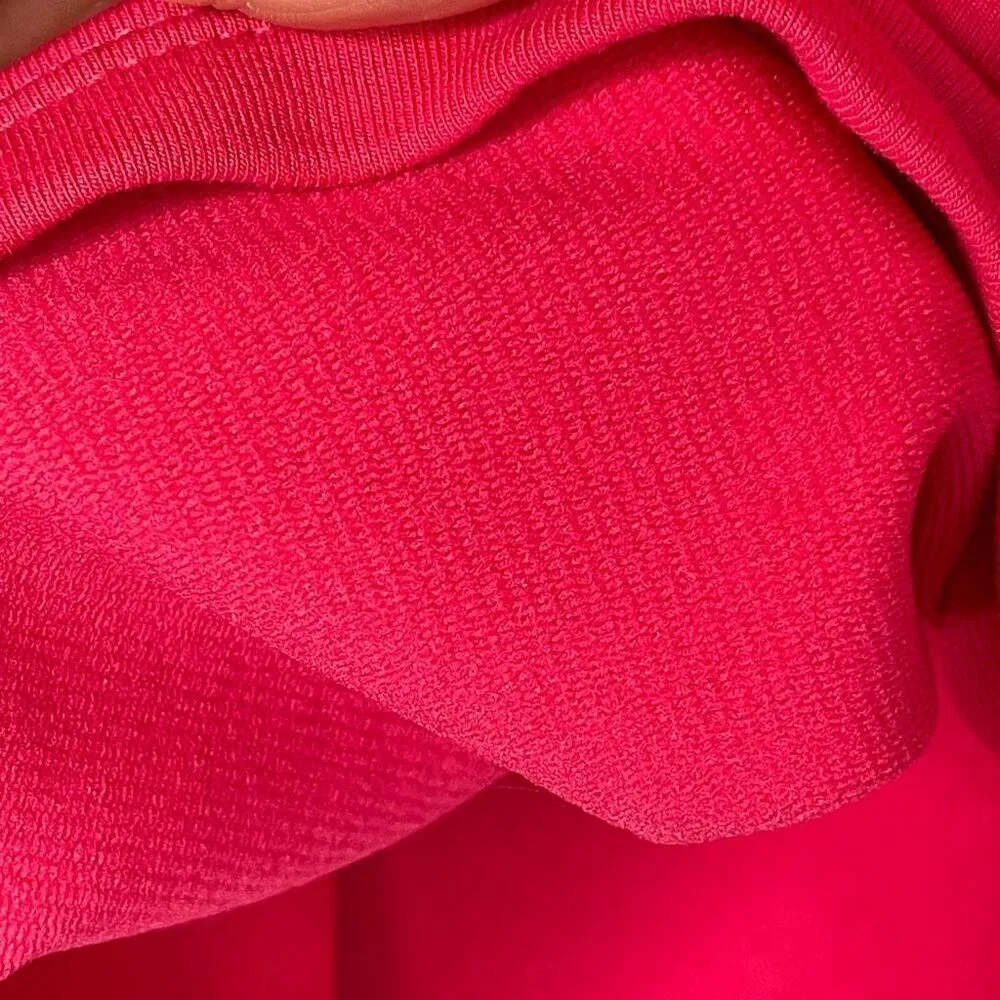 Rafaella 1/2 Zip Lace Up Pullover Sweatshirt (Rose Red) -  Small - Image 9