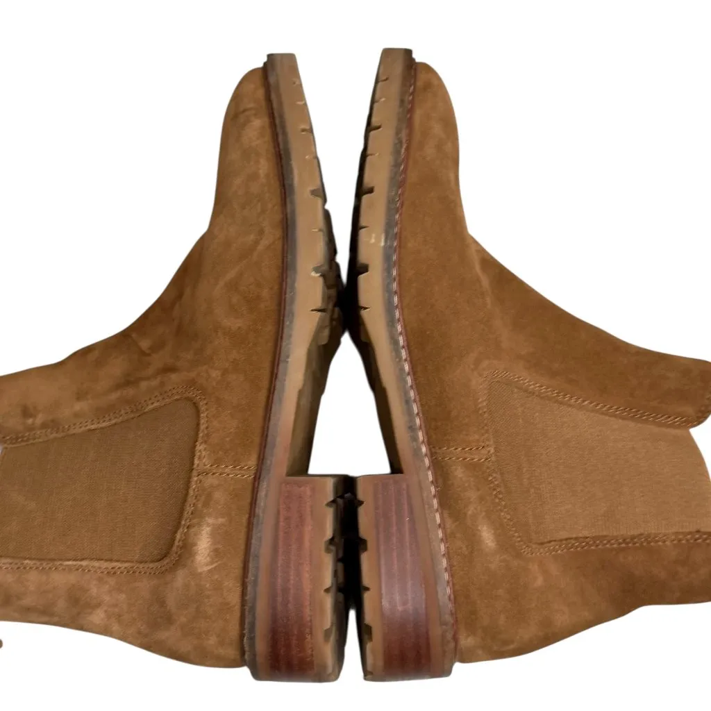 Steve Madden Leopold Chelsea Booties Womens 7.5 Chestnut Brown Suede Leather - Image 9